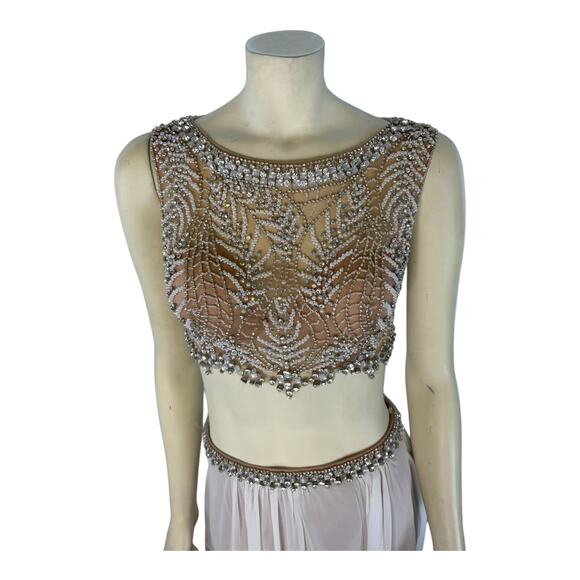 TERANI COUTURE PROM 1611P1018 White & Nude size 6 - Picture 16 of 16